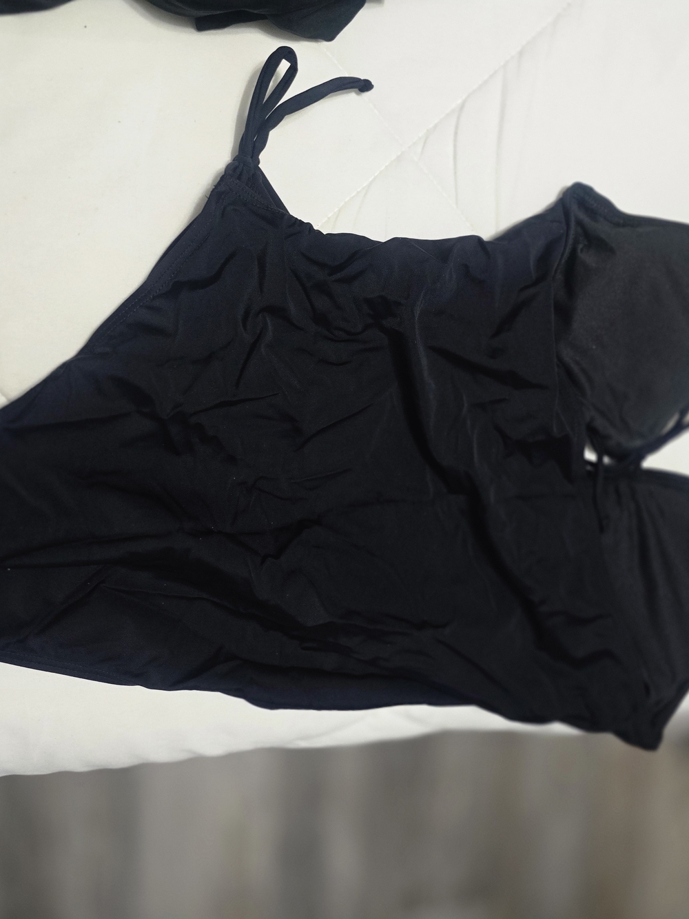 Black Women's Bathing Suit. Cut Out/one Piece